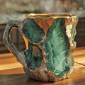 Crystal Coffee Mug with Faceted Mineral Body and Heat-Resistant Wide Rim, 10.14 Fl Oz Valideals Outlet