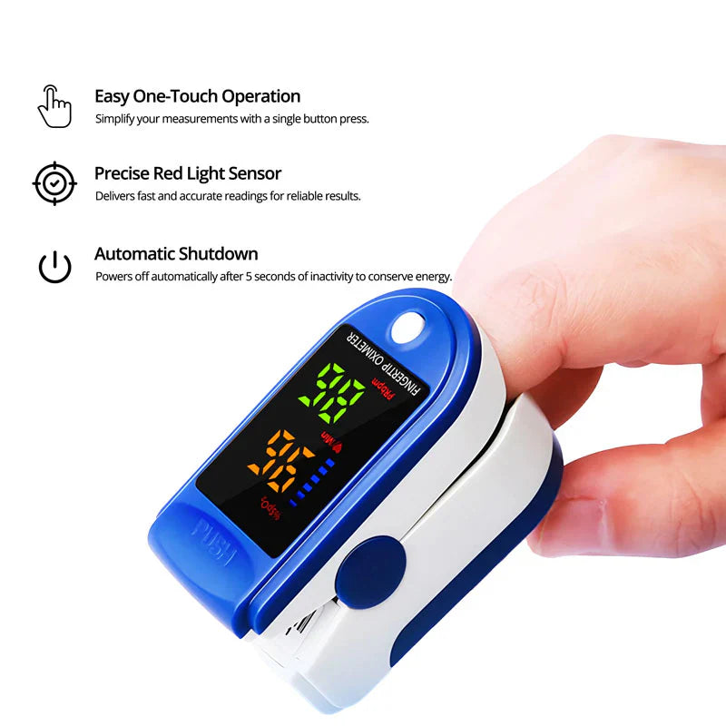 Fingertip Pulse Oximeter with Color Display and Light Sensor Technology Valideals Outlet