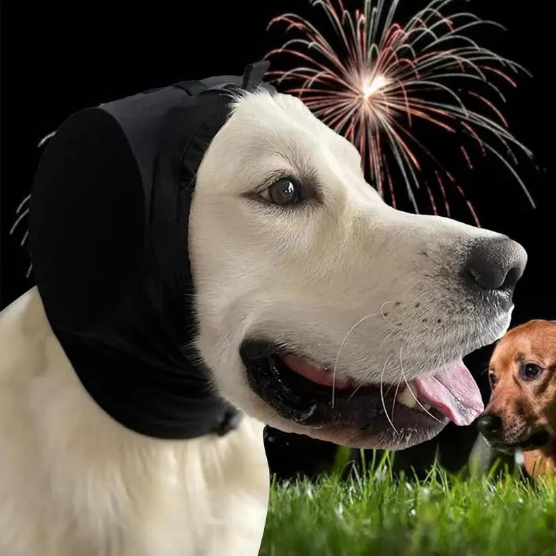 Dog Noise-Reducing Ear Muffs with Hoodie Warm Lining and Adjustable Pull Cord Valideals Outlet