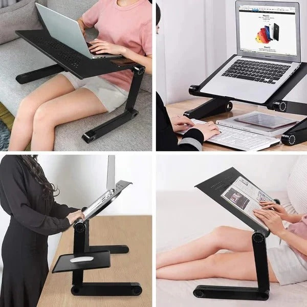 Adjustable Laptop Stand with Aluminum Alloy and Detachable Mousepad, Fits 7 to 21in Laptops Valideals Outlet