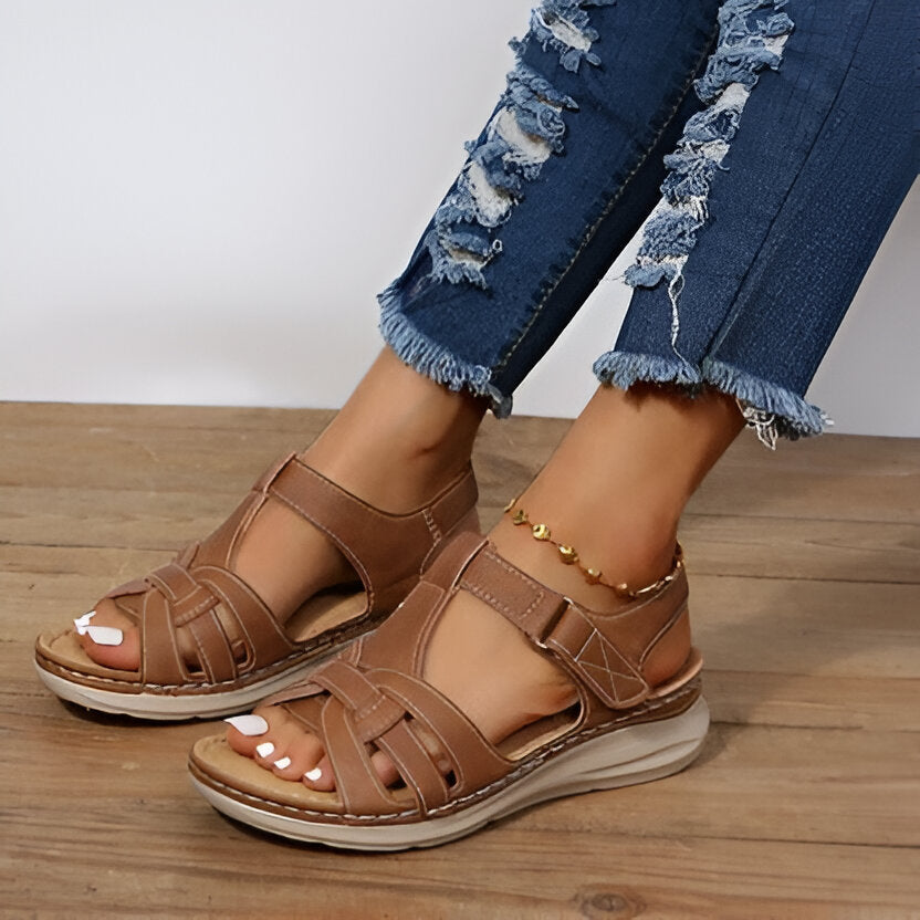 Women's Orthopedic Sandals with Molded Footbed and Adjustable Straps, Slip-Resistant Sole Valideals Outlet