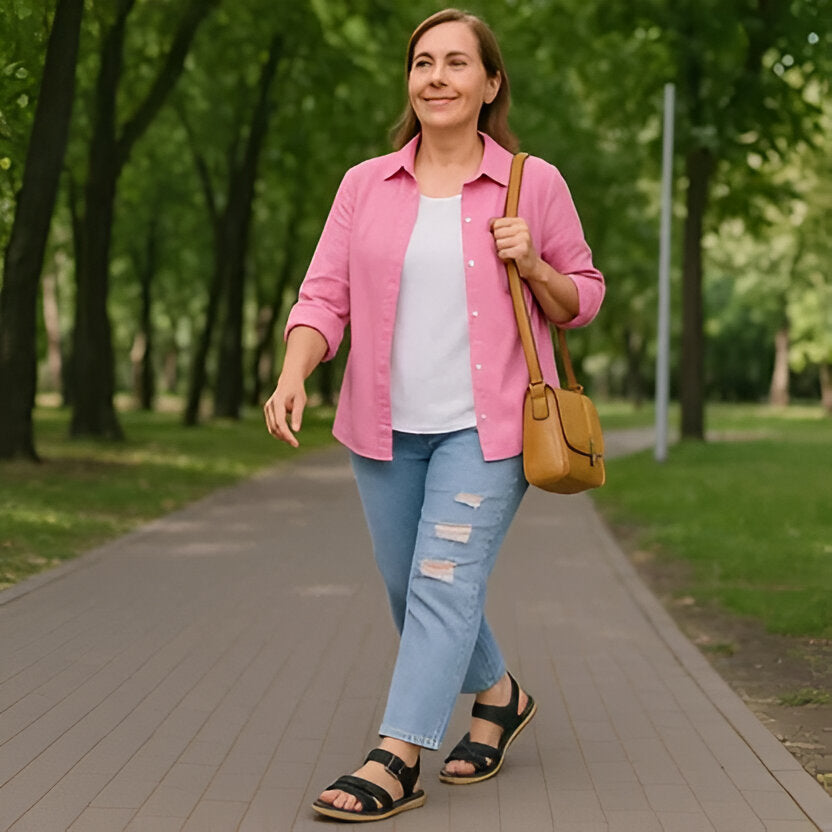 Women's Orthopedic Sandals with Molded Footbed and Adjustable Straps, Slip-Resistant Sole Valideals Outlet