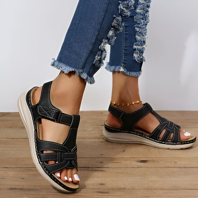 Women's Orthopedic Sandals with Molded Footbed and Adjustable Straps, Slip-Resistant Sole Valideals Outlet