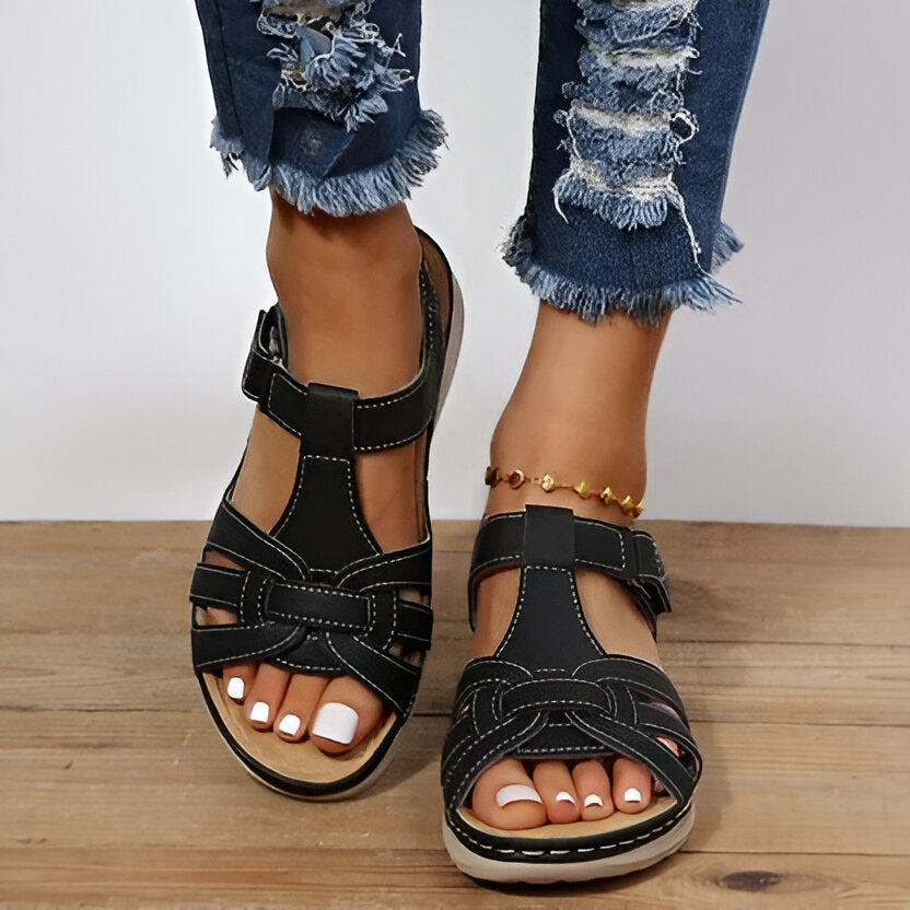 Women's Orthopedic Sandals with Molded Footbed and Adjustable Straps, Slip-Resistant Sole Valideals Outlet