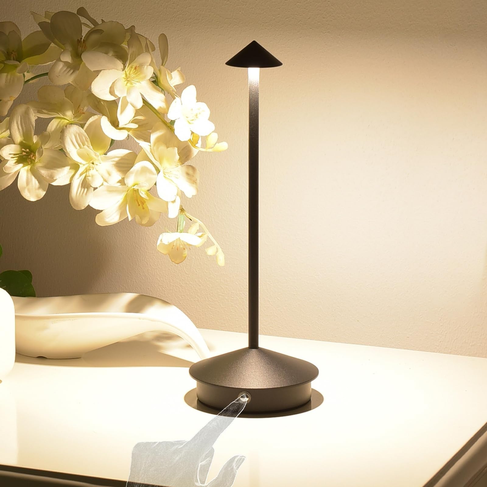 Rechargeable LED Desk Lamp with Touch Control and 3 Color Modes, Portable Cordless Design Valideals Outlet