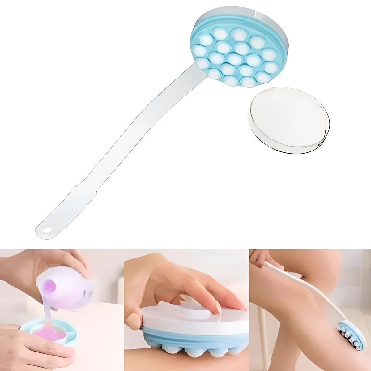 Adjustable Lotion Roller with Refillable Dispenser and Massage Action Valideals Outlet