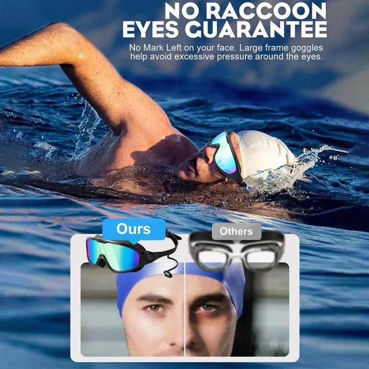 Swim Goggles with Anti Fog Polycarbonate Lenses and Wide Peripheral Frame Valideals Outlet