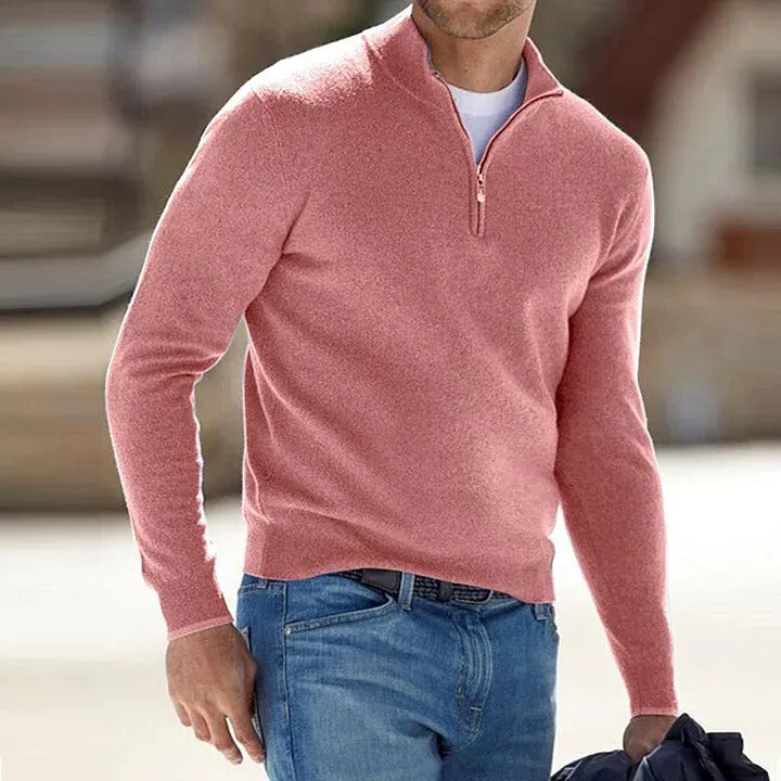 Cashmere Sweater for Men with Long Sleeve and Soft Knit Slim Fit, Seasonal Layering Valideals Outlet