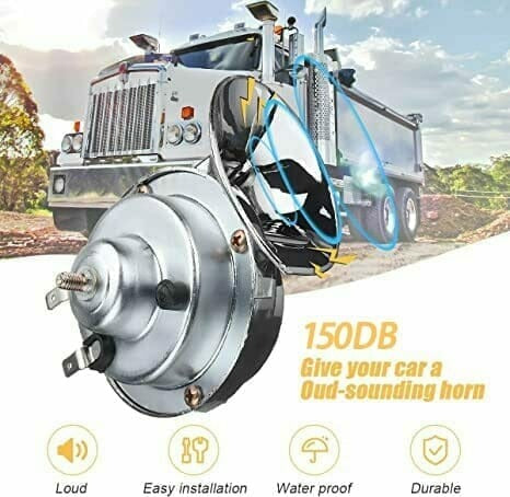 Compact 300dB Train Horn with Built-In Air Compressor for Trucks and Vehicles Valideals Outlet