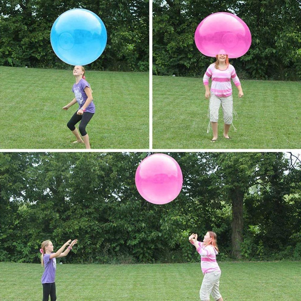 Inflatable Bubble Ball with Blowing Tube for Kids Indoor and Outdoor Play Valideals Outlet