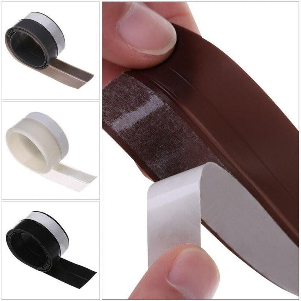 Door Draft Seal Strip with Peel-and-Stick Backing and Clear Flex, 5m Length 0.98in Wide Valideals Outlet