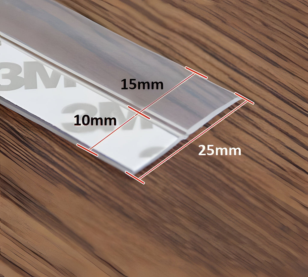 Door Draft Seal Strip with Peel-and-Stick Backing and Clear Flex, 5m Length 0.98in Wide Valideals Outlet