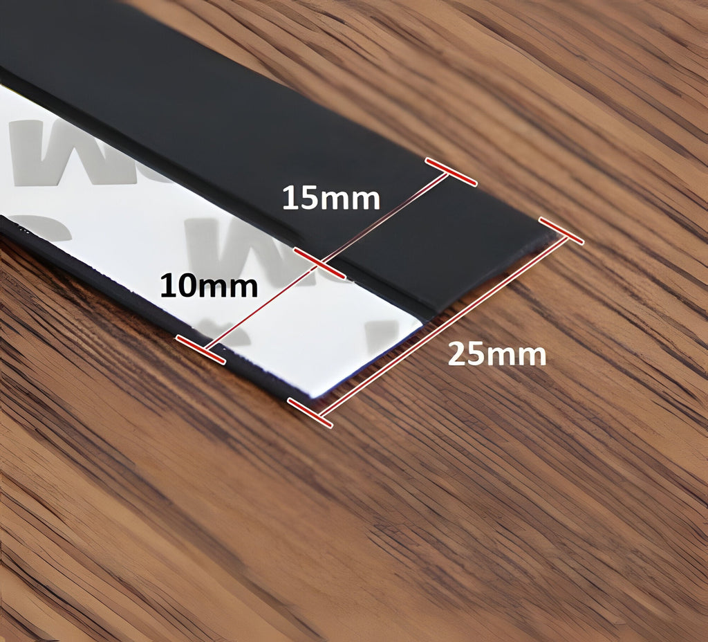 Door Draft Seal Strip with Peel-and-Stick Backing and Clear Flex, 5m Length 0.98in Wide Valideals Outlet