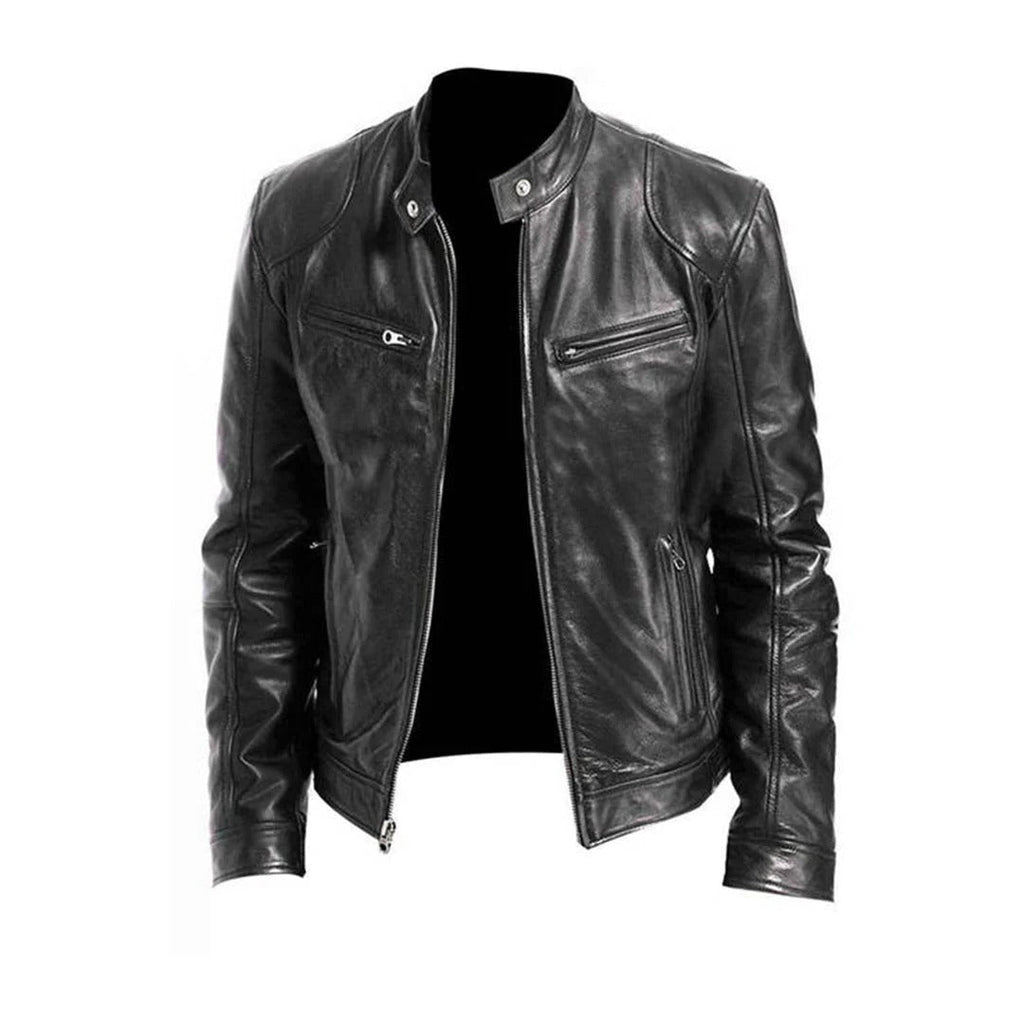 Leather Jacket for Men with Soft Lining and Lightweight PU Shell, XS to 3XL Valideals Outlet