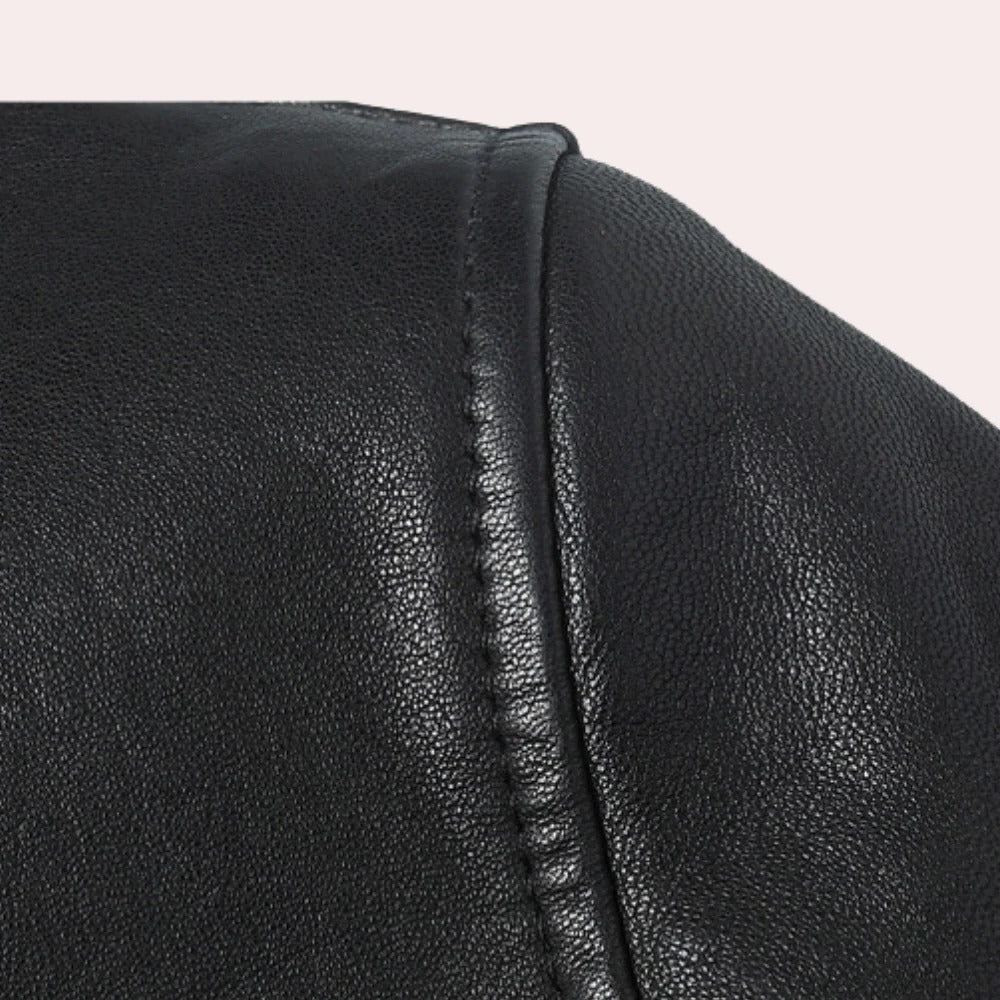 Leather Jacket for Men with Soft Lining and Lightweight PU Shell, XS to 3XL Valideals Outlet