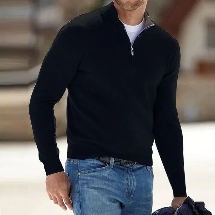 Cashmere Sweater for Men with Long Sleeve and Soft Knit Slim Fit, Seasonal Layering Valideals Outlet
