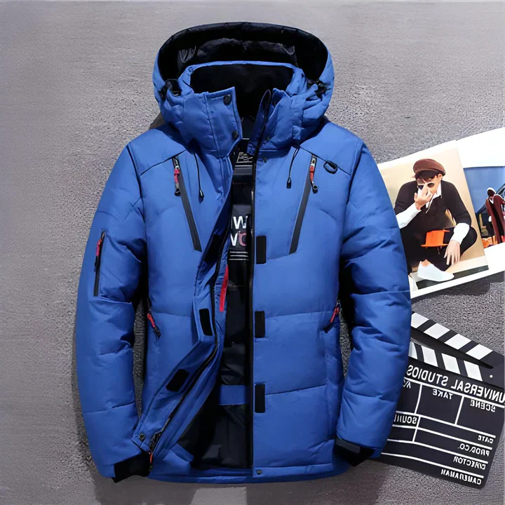 Insulated Winter Jacket with Adjustable Hood and Water-Repellent Shell, Zippered Pockets Valideals Outlet
