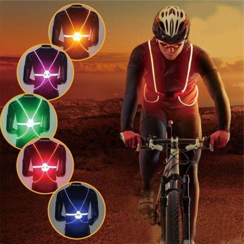 Reflective LED Safety Vest with 360 Degree Visibility and 3 Flash Modes, Removable Battery Valideals Outlet