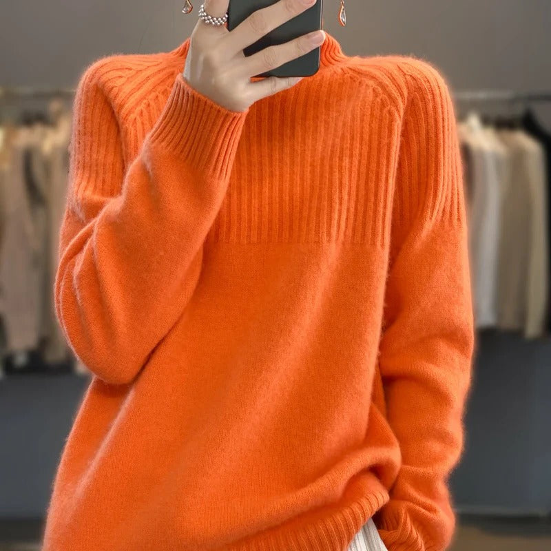 Cashmere Turtleneck Sweater with Lightweight Warmth and Ribbed Cuffs, Relaxed Fit Valideals Outlet