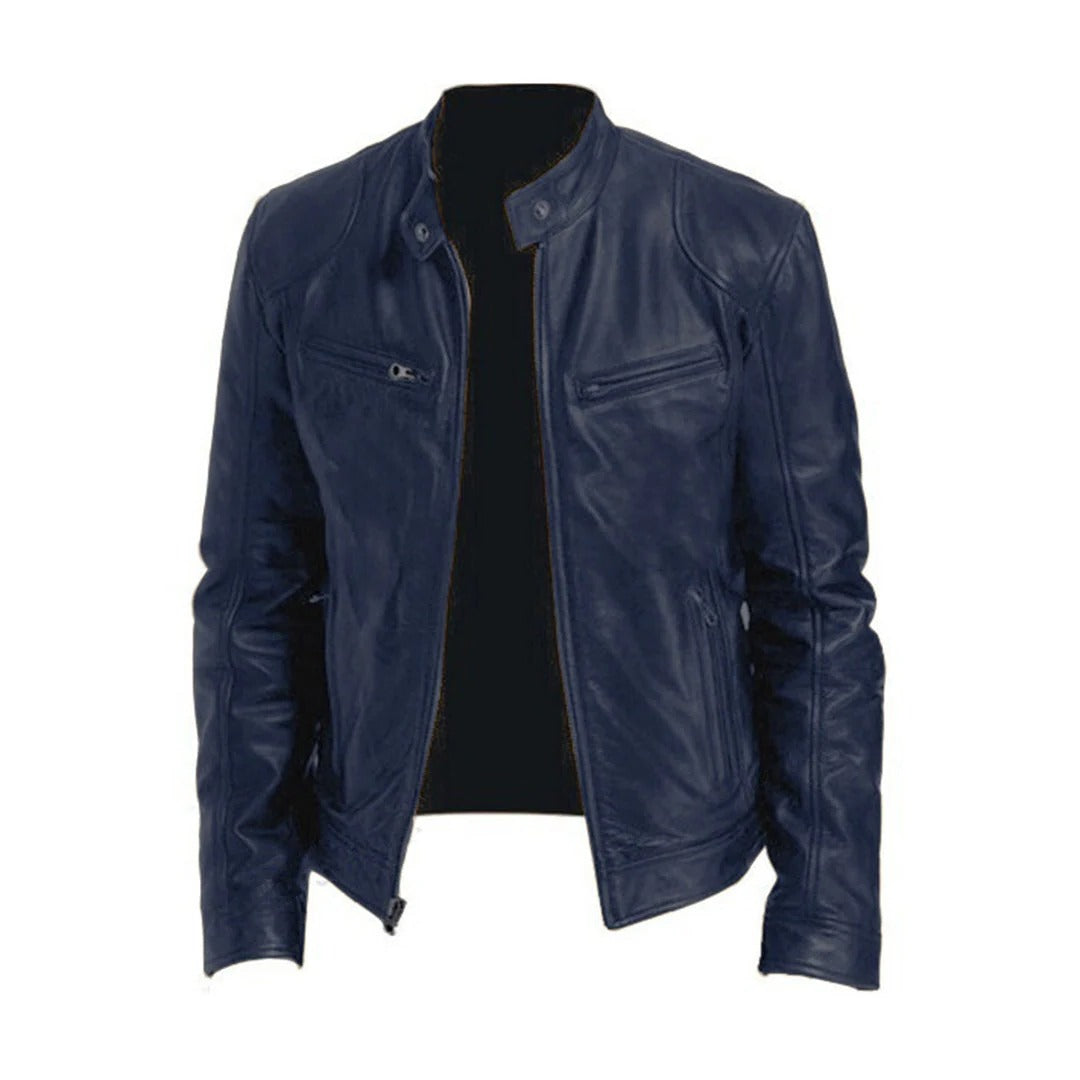 Leather Jacket for Men with Soft Lining and Lightweight PU Shell, XS to 3XL Valideals Outlet
