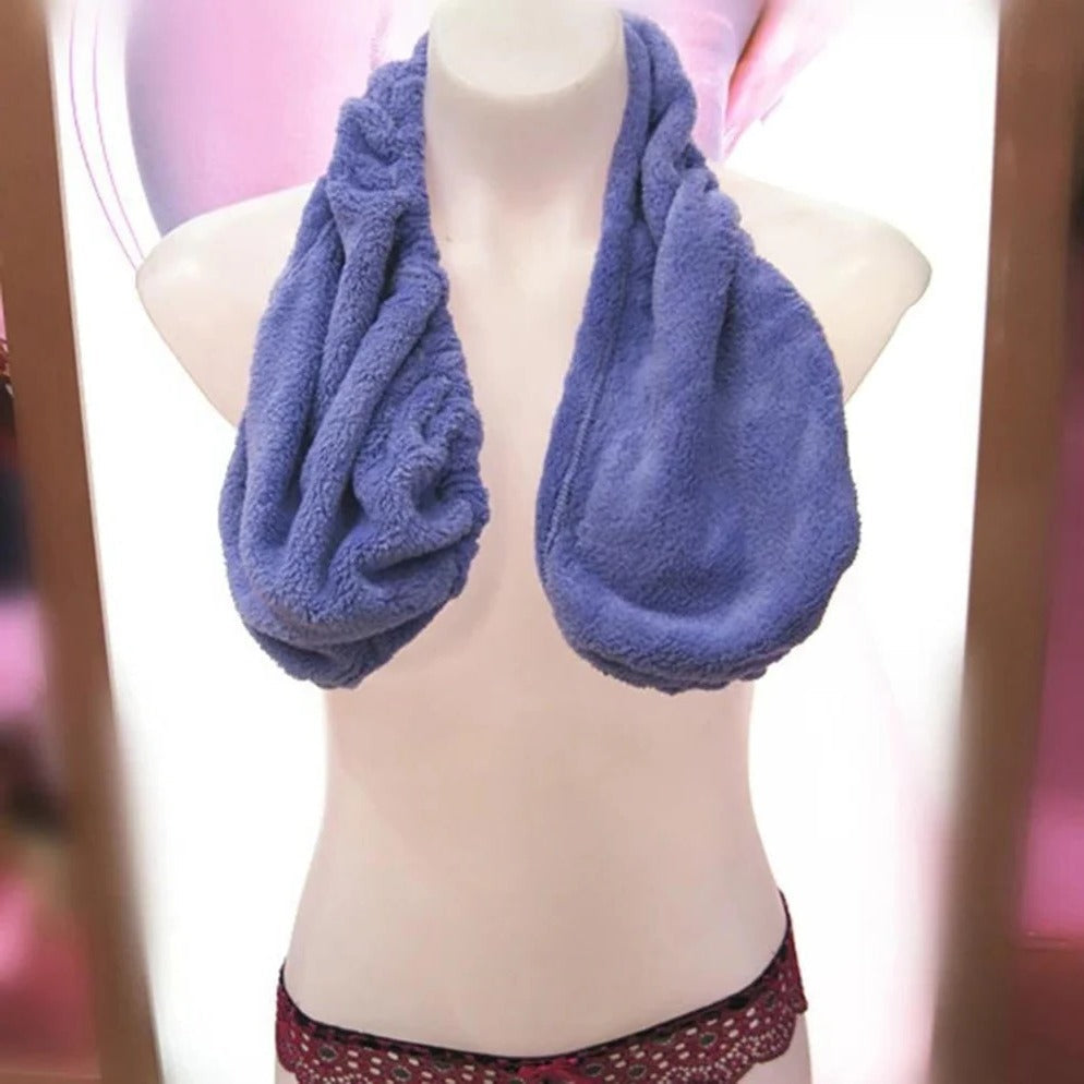 Terry Cloth Bra with Open Back Venting and Adjustable Rear Cord, Absorbent Cups Valideals Outlet