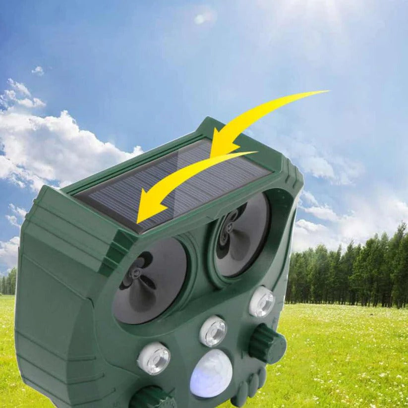 Ultrasonic Cat Repellent with Solar Charging and Motion Sensor, 26ft 110° Coverage Valideals Outlet