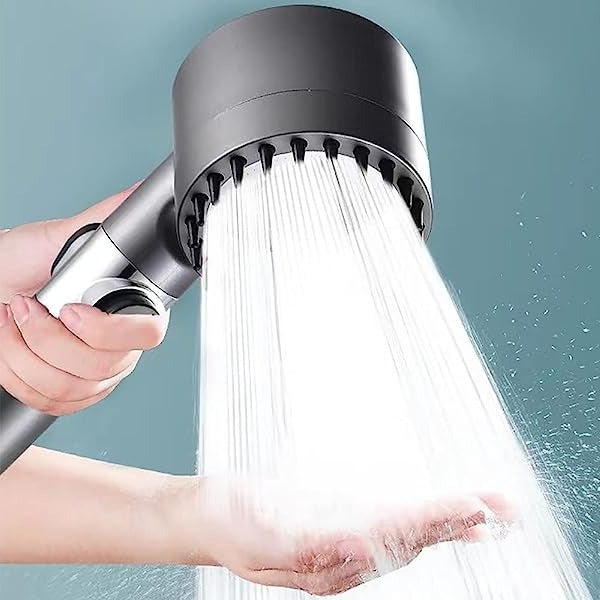 Pressure Boosting Shower Head with 9-Layer Filter and Push-Button Pause, Water Saving Valideals Outlet