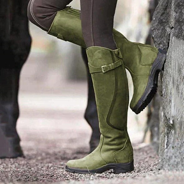 Women's Waterproof Long Boots with Side Zipper and Insulated Lining, 14 Inch Shaft Valideals Outlet