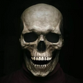 Skull Mask with Movable Lower Jaw and Full Head Coverage, Soft Latex Valideals Outlet