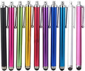 Capacitive Touch Screen Stylus Set with Soft Rubber Tips and Pen Grip, 10 Colors Valideals Outlet