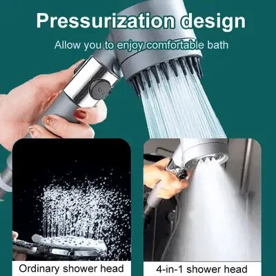 Pressure Boosting Shower Head with 9-Layer Filter and Push-Button Pause, Water Saving Valideals Outlet