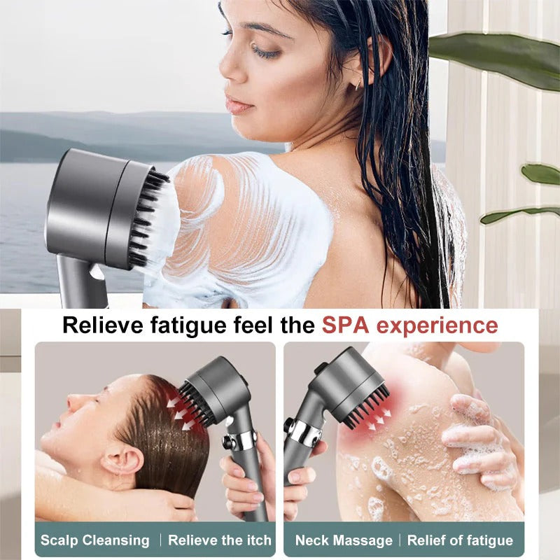 Pressure Boosting Shower Head with 9-Layer Filter and Push-Button Pause, Water Saving Valideals Outlet