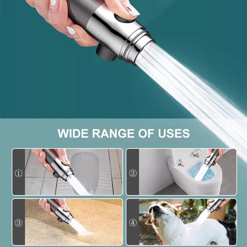Pressure Boosting Shower Head with 9-Layer Filter and Push-Button Pause, Water Saving Valideals Outlet