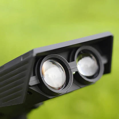 Solar Spotlight with Adjustable Zoom and RGB Lighting, 2200mAh Battery Valideals Outlet