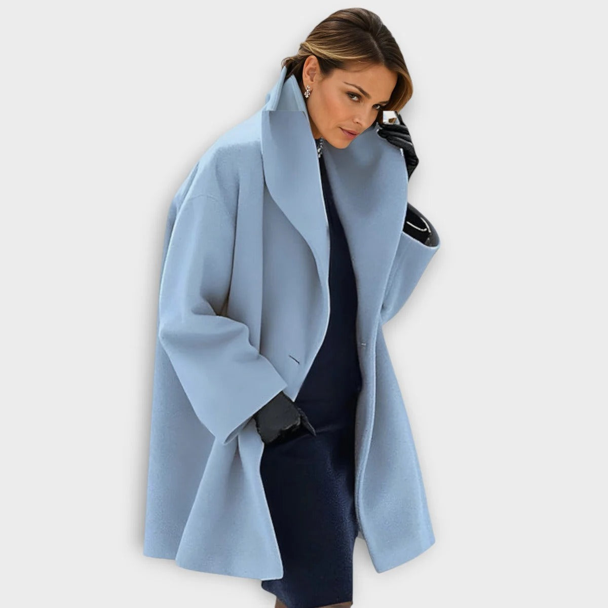 Women's Wool Coat with Windproof Outer and Soft Lining, Midlength Tailored Fit Valideals Outlet