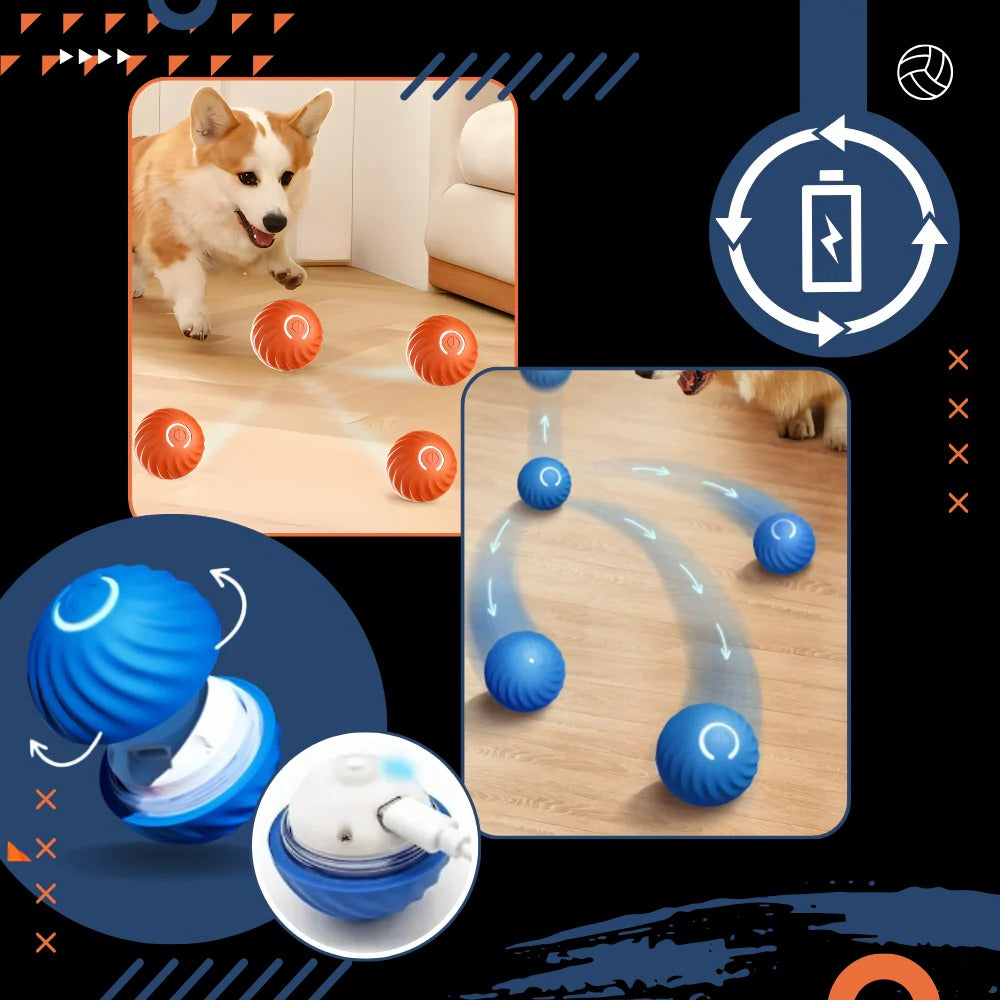 Self-Rolling Dog Ball with Obstacle Avoidance and Rechargeable Battery Valideals Outlet