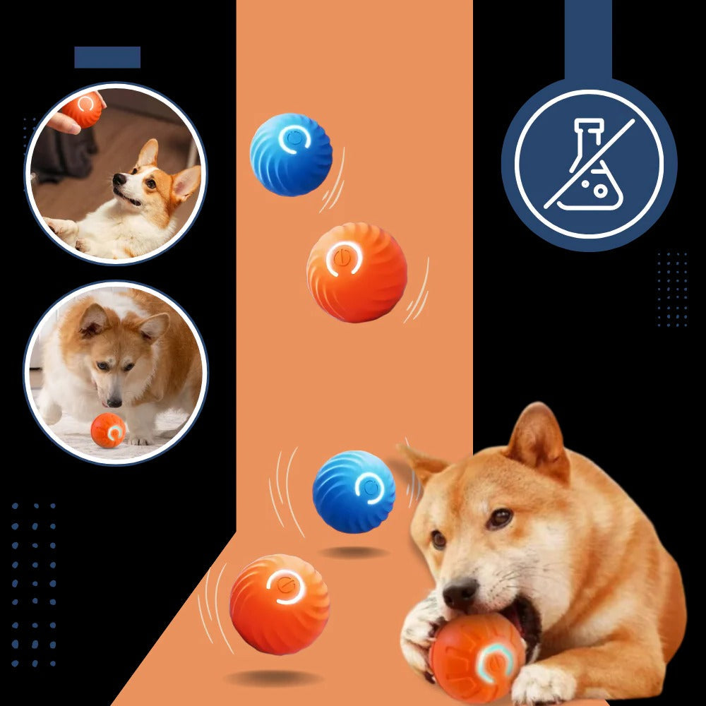 Self-Rolling Dog Ball with Obstacle Avoidance and Rechargeable Battery Valideals Outlet