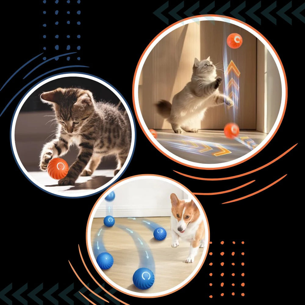 Self-Rolling Dog Ball with Obstacle Avoidance and Rechargeable Battery Valideals Outlet