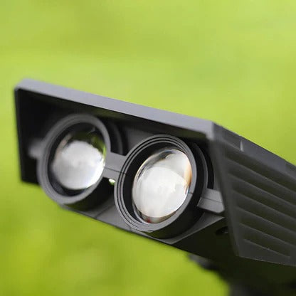 Solar Spotlight with Adjustable Zoom and RGB Lighting, 2200mAh Battery Valideals Outlet