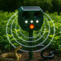 Motion-Activated Solar Snake Repeller with Ultrasonic Sound and Flashing Light, 30ft Range Valideals Outlet