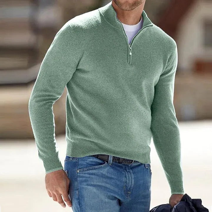 Cashmere Sweater for Men with Long Sleeve and Soft Knit Slim Fit, Seasonal Layering Valideals Outlet