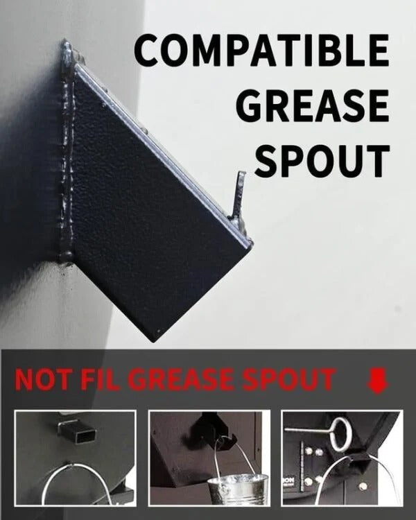 Grill Grease Collector with Fitted Lid and Reusable Liner for 1.6-Inch Square Spouts Valideals Outlet