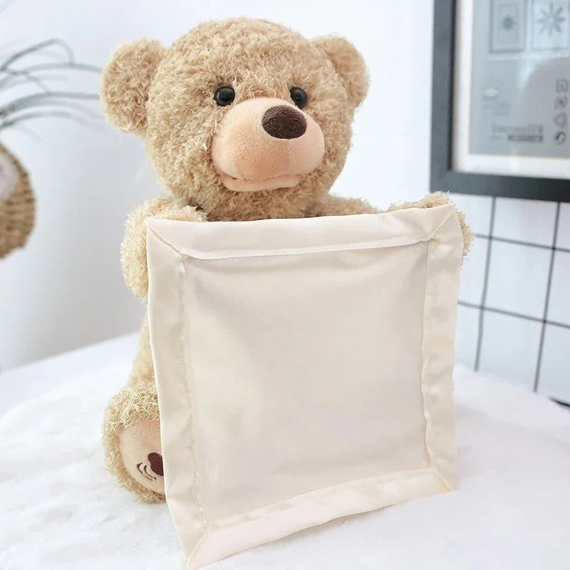 Peekaboo Plush Toy with Motorized Peek Cover and Soothing Melodies, 8-Inch Soft Plush Valideals Outlet