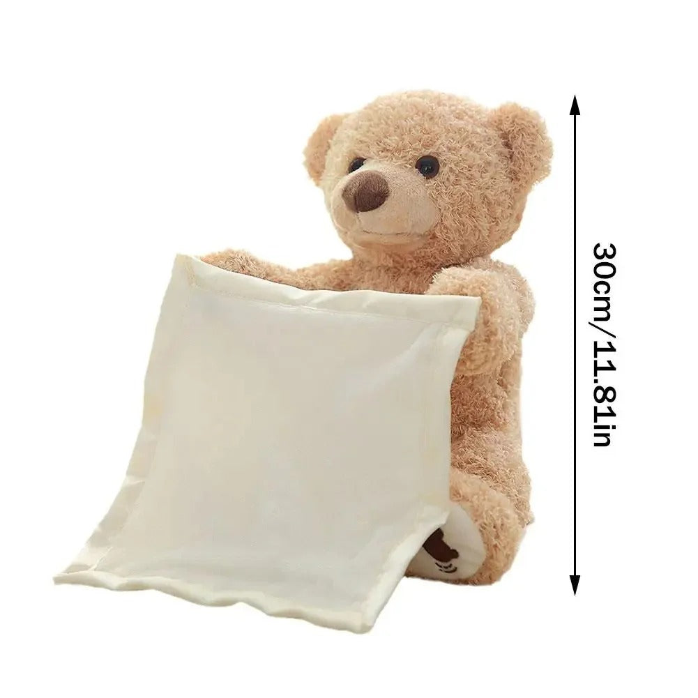 Peekaboo Plush Toy with Motorized Peek Cover and Soothing Melodies, 8-Inch Soft Plush Valideals Outlet
