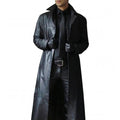 Men's Leather Coat with Insulated Lining and Zipper-Snap Closures, Tailored Fit Valideals Outlet