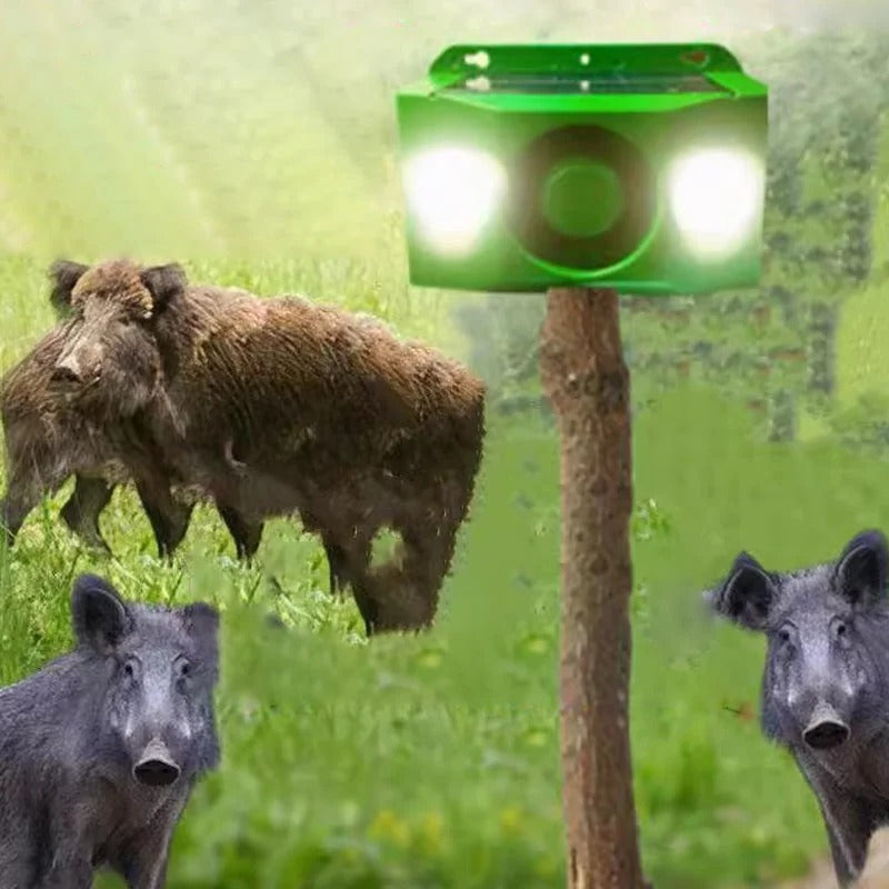 Solar Wildlife Deterrent with Flashing Lights and Alarm Sound Valideals Outlet