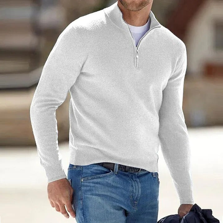 Cashmere Sweater for Men with Long Sleeve and Soft Knit Slim Fit, Seasonal Layering Valideals Outlet