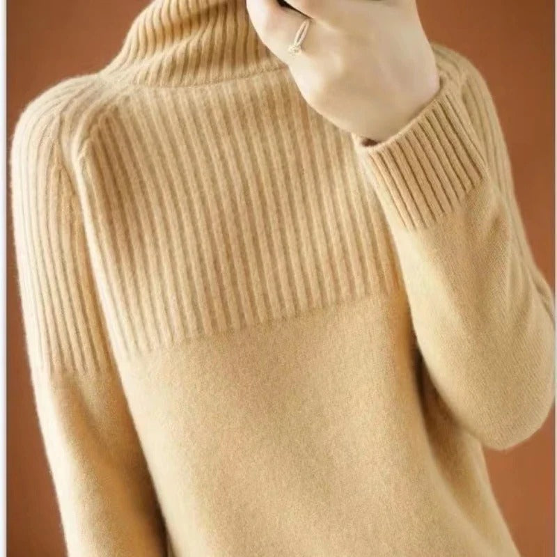 Cashmere Turtleneck Sweater with Lightweight Warmth and Ribbed Cuffs, Relaxed Fit Valideals Outlet