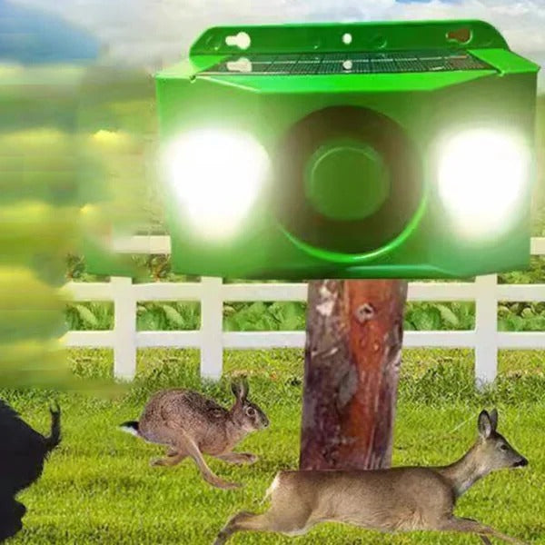 Solar Wildlife Deterrent with Flashing Lights and Alarm Sound Valideals Outlet