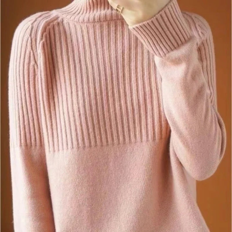 Cashmere Turtleneck Sweater with Lightweight Warmth and Ribbed Cuffs, Relaxed Fit Valideals Outlet